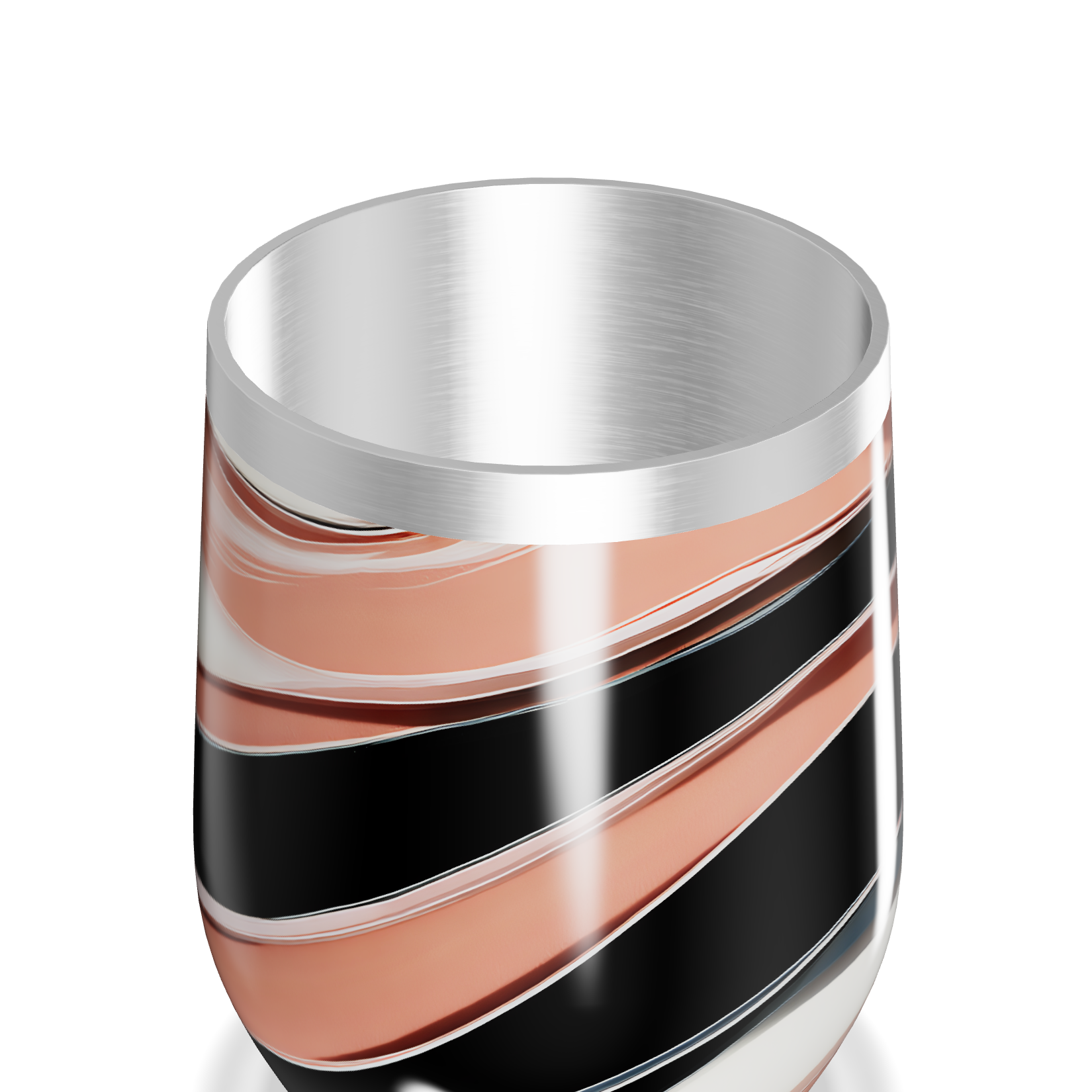 Copo Térmico Slim - Listras Preto e Branco