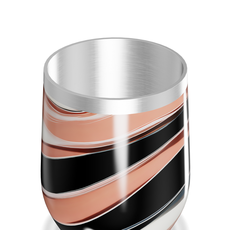 Copo Térmico Slim - Listras Preto e Branco