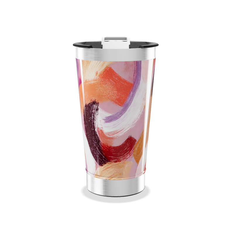 Copo Térmico - Estampa Abstrata Colorida