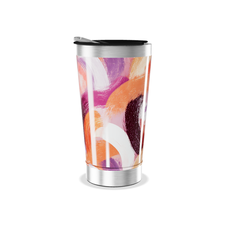 Copo Térmico - Estampa Abstrata Colorida