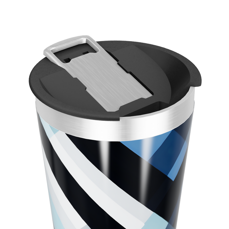 Copo Térmico - Aço Inox Azul Geométrico