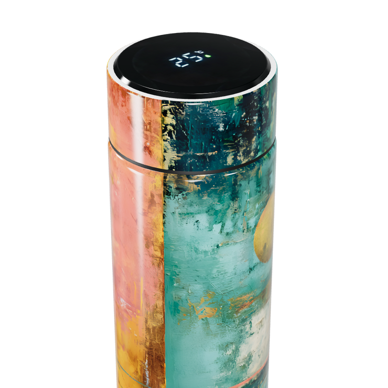 Garrafa Térmica Touch - Estampa Abstrata Colorida