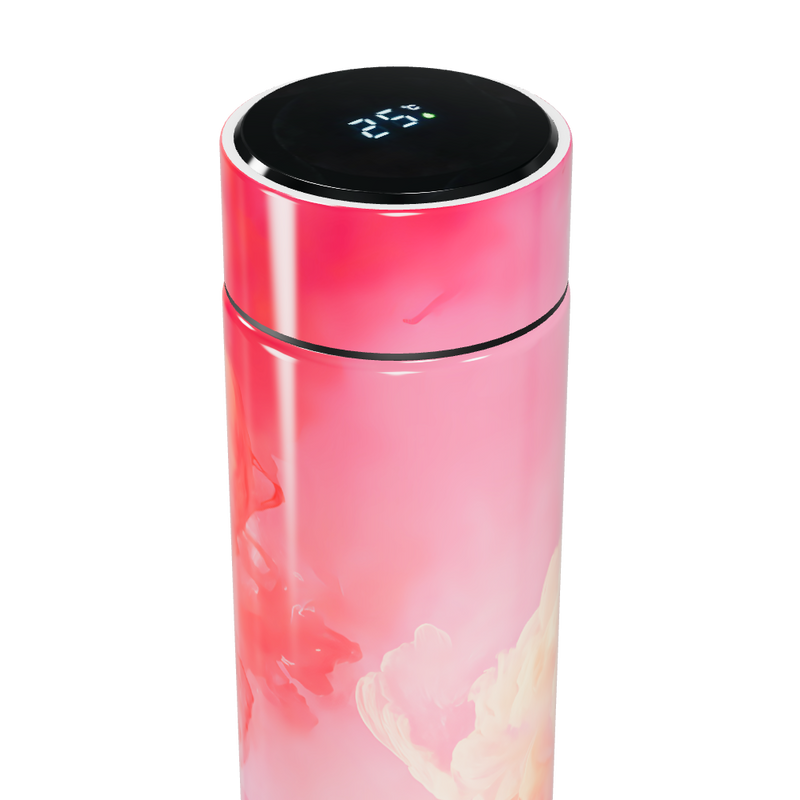 Garrafa Térmica Touch - Rosa Impressão Nuvem