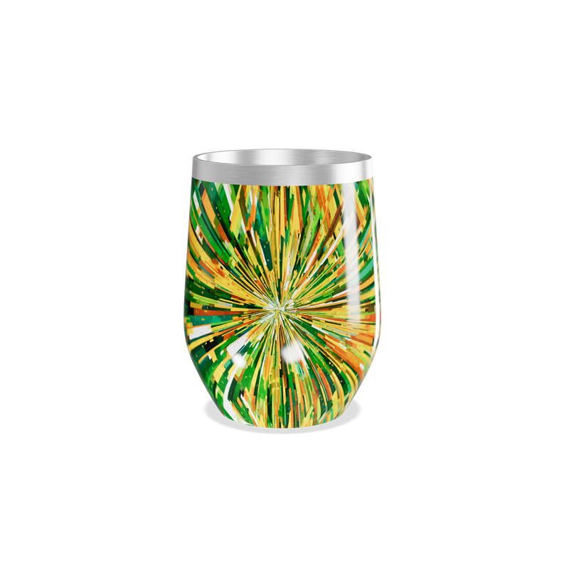 Copo Térmico Slim - Colorido Geométrico Aço Inox