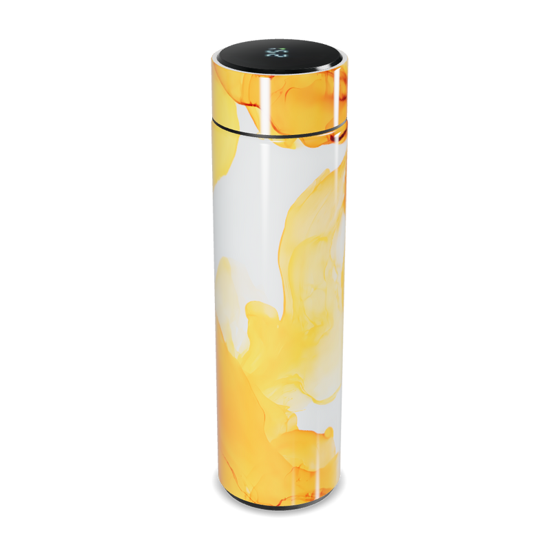 Garrafa Térmica Touch Estampa Abstrata Laranja