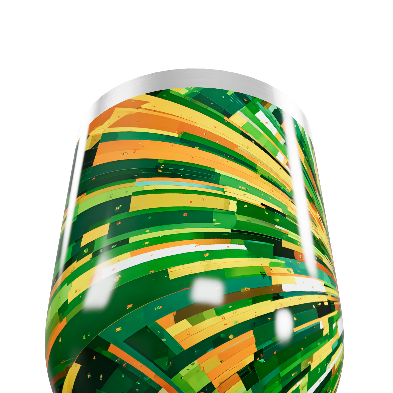 Copo Térmico Slim - Colorido Geométrico Aço Inox