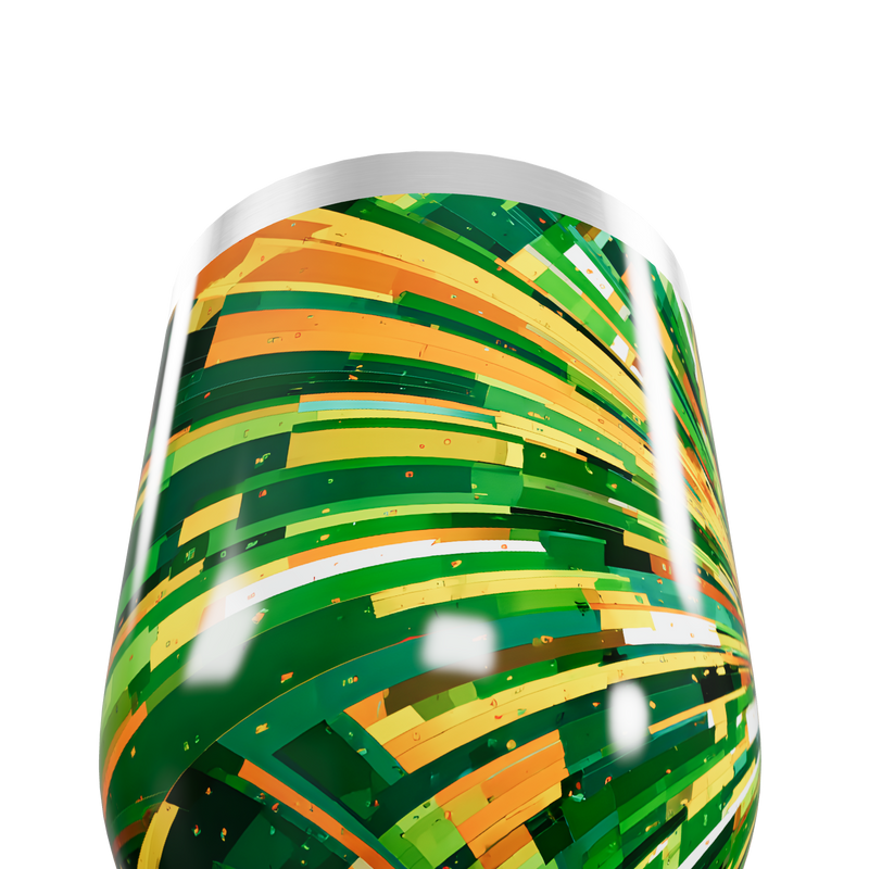 Copo Térmico Slim - Colorido Geométrico Aço Inox