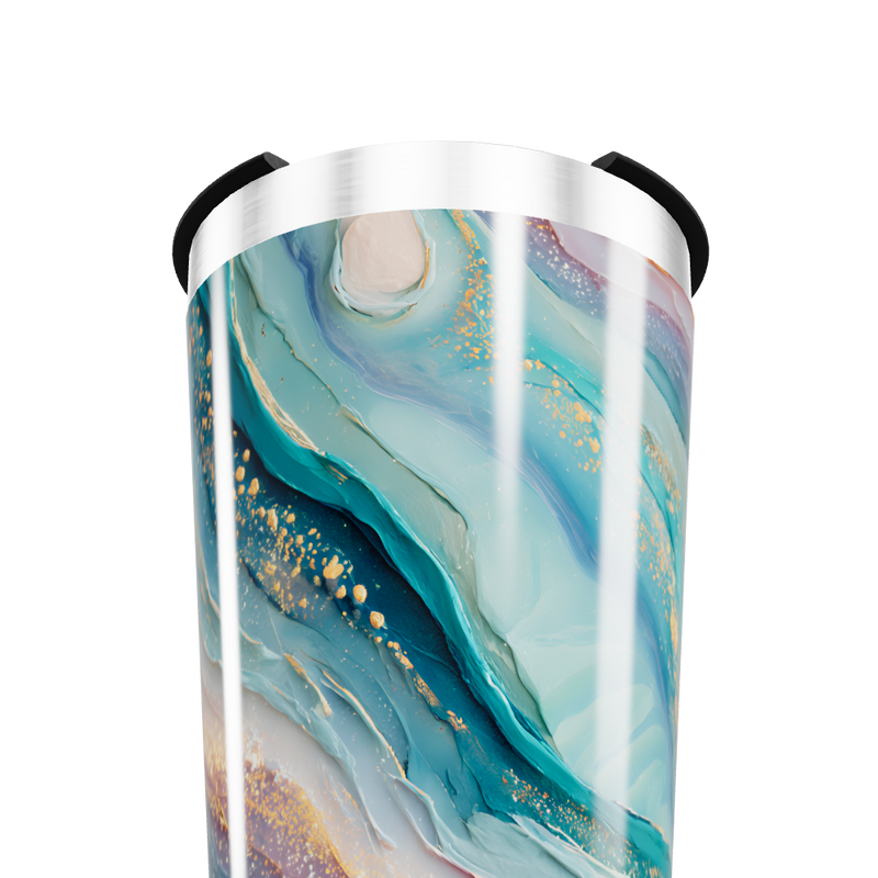 Copo Térmico - Estampa Abstrata Azul