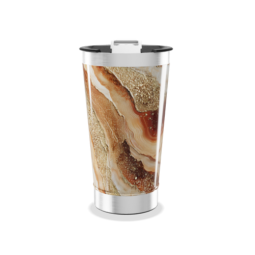 Copo Térmico - Estampa Mármore Caramelo