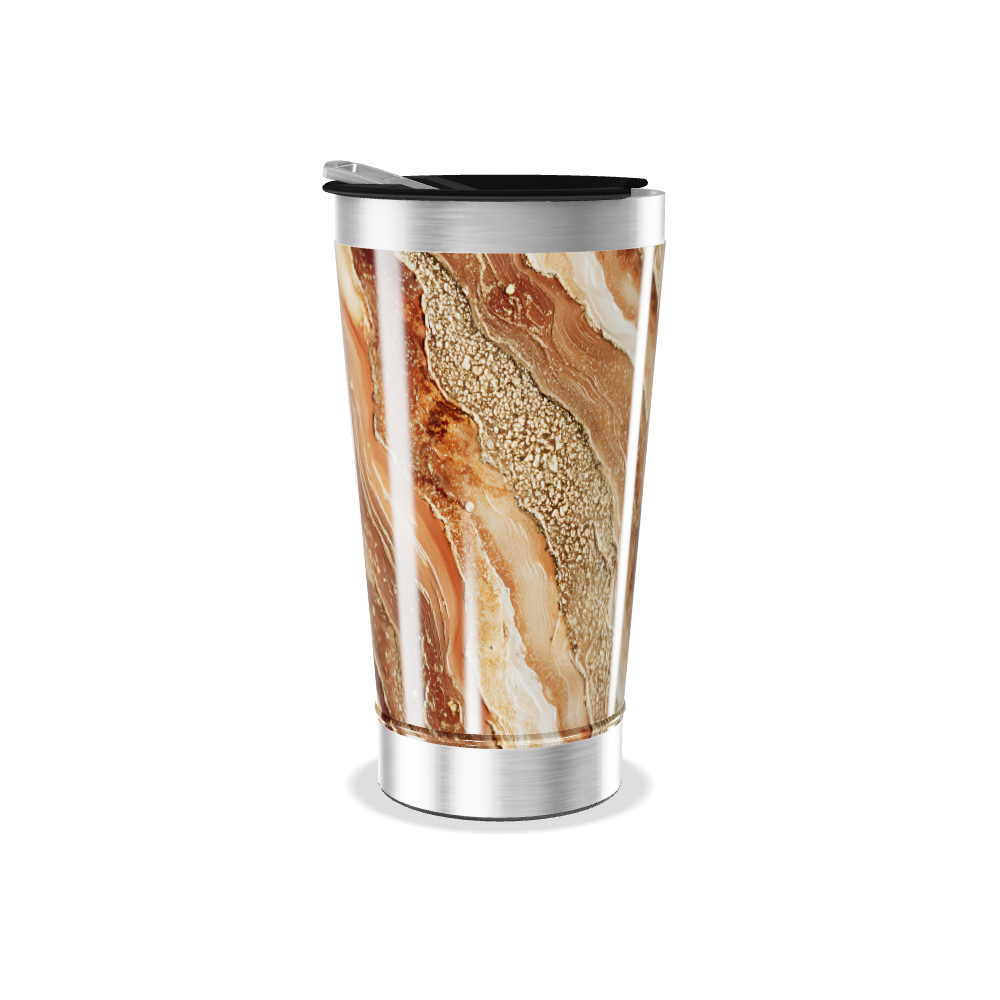 Copo Térmico - Estampa Mármore Caramelo