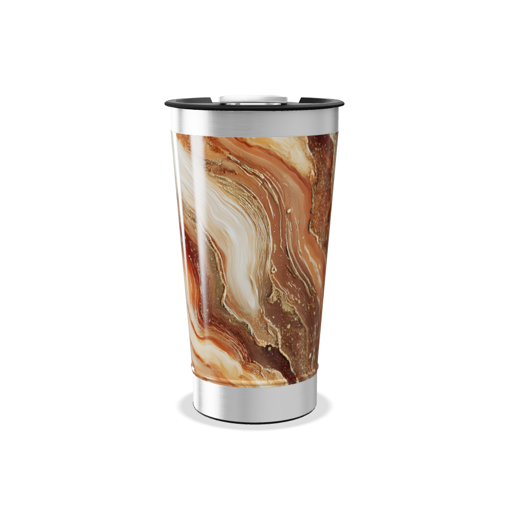 Copo Térmico - Estampa Mármore Caramelo