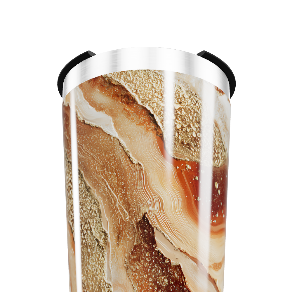 Copo Térmico - Estampa Mármore Caramelo