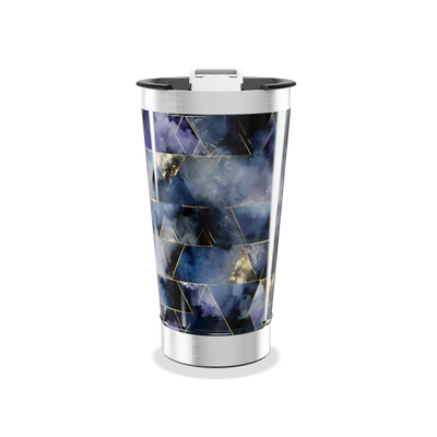 Copo Térmico - Estampa Geométrica Azul