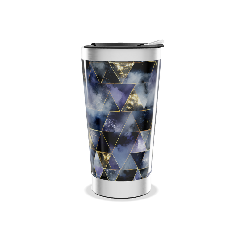 Copo Térmico - Estampa Geométrica Azul