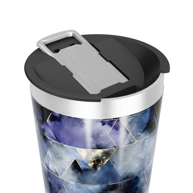 Copo Térmico - Estampa Geométrica Azul