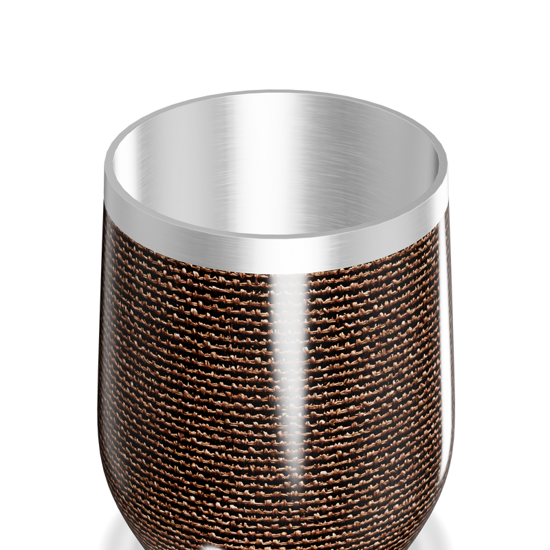 Copo Térmico Slim - Marrom Texturizado Aço