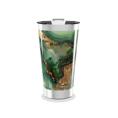 Copo Térmico - Verde Mármore Inox