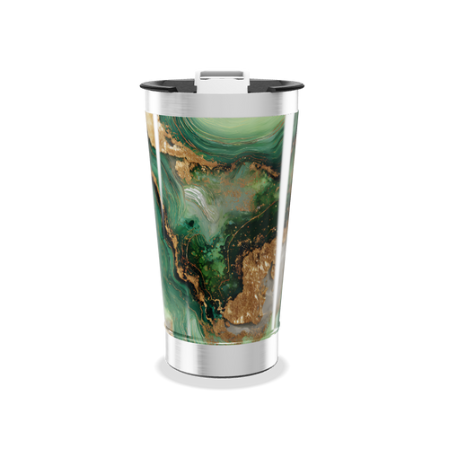 Copo Térmico - Verde Mármore Inox