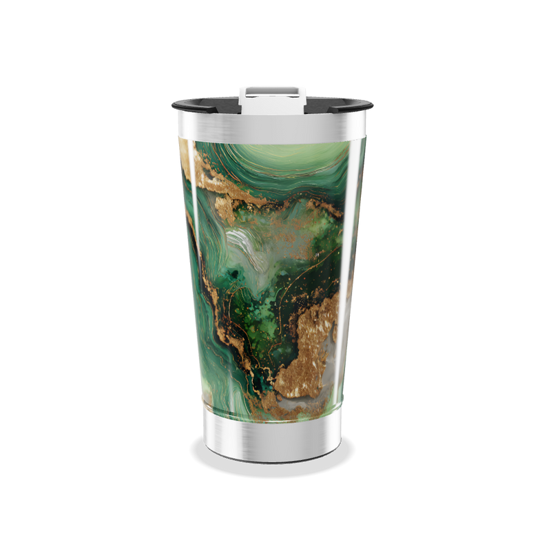 Copo Térmico - Verde Mármore Inox