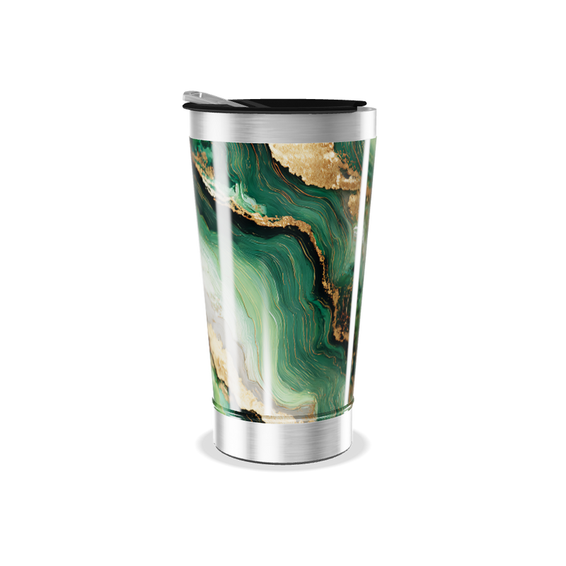 Copo Térmico - Verde Mármore Inox