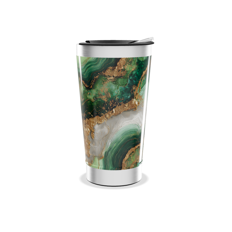 Copo Térmico - Verde Mármore Inox