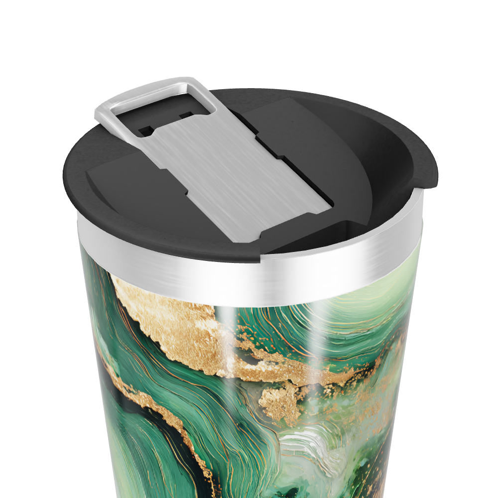 Copo Térmico - Verde Mármore Inox