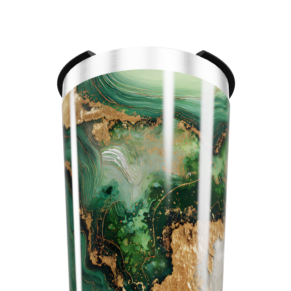 Copo Térmico - Verde Mármore Inox
