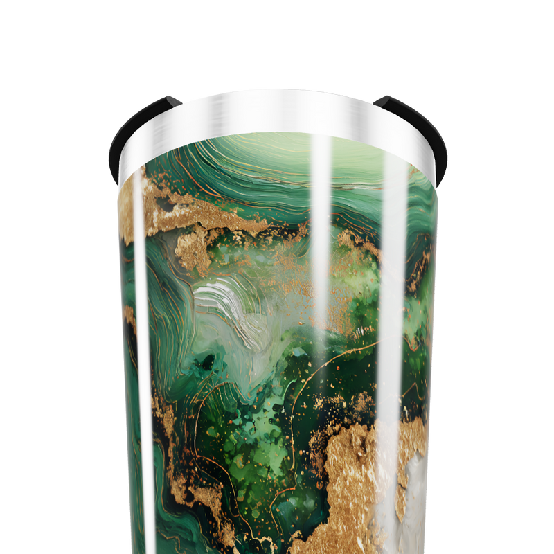 Copo Térmico - Verde Mármore Inox