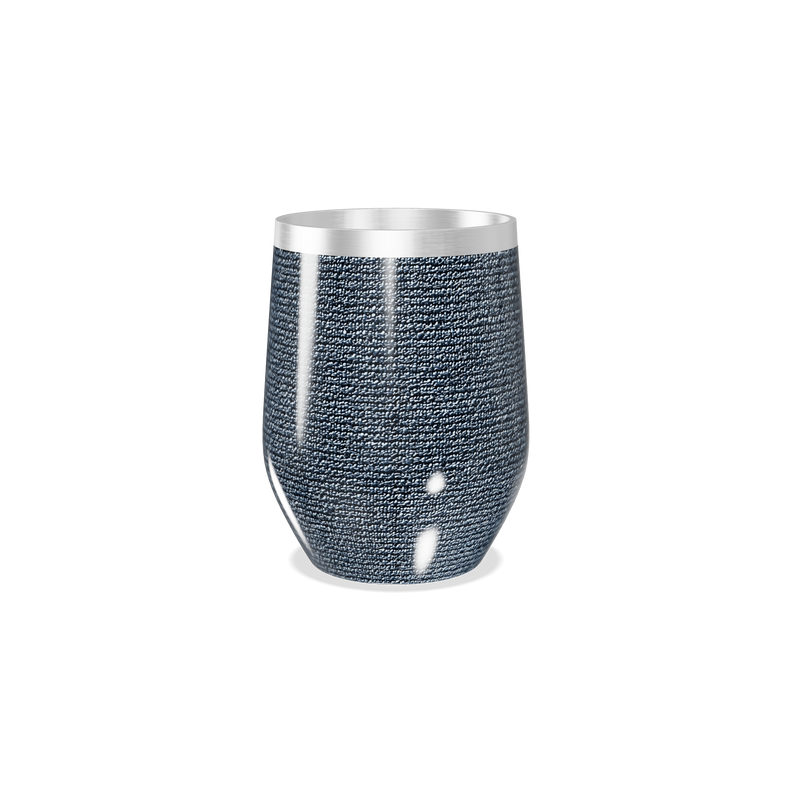 Copo Térmico Slim - Textura Azul Aço Inox