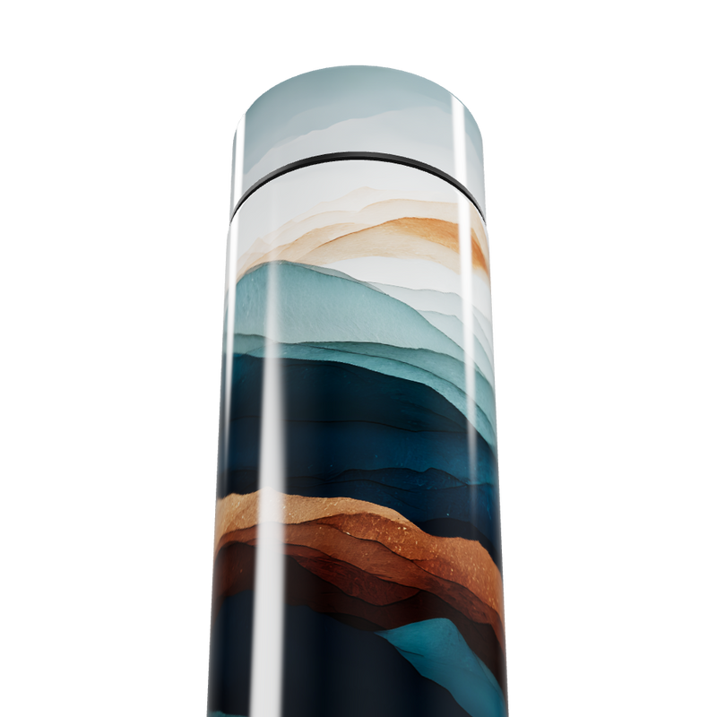 Garrafa Térmica Touch - Estampa Ondas Coloridas