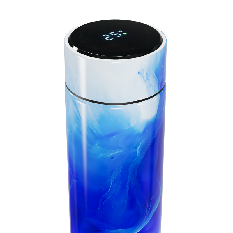 Garrafa Térmica Touch - Azul Marmorizada
