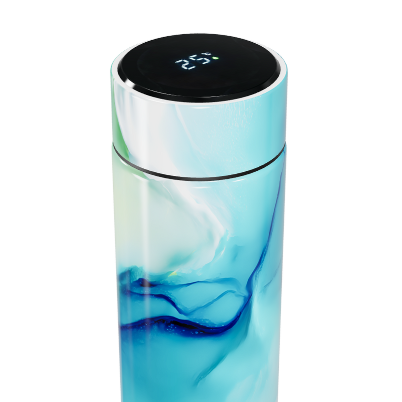 Garrafa Térmica Touch - Azul Marmorizada