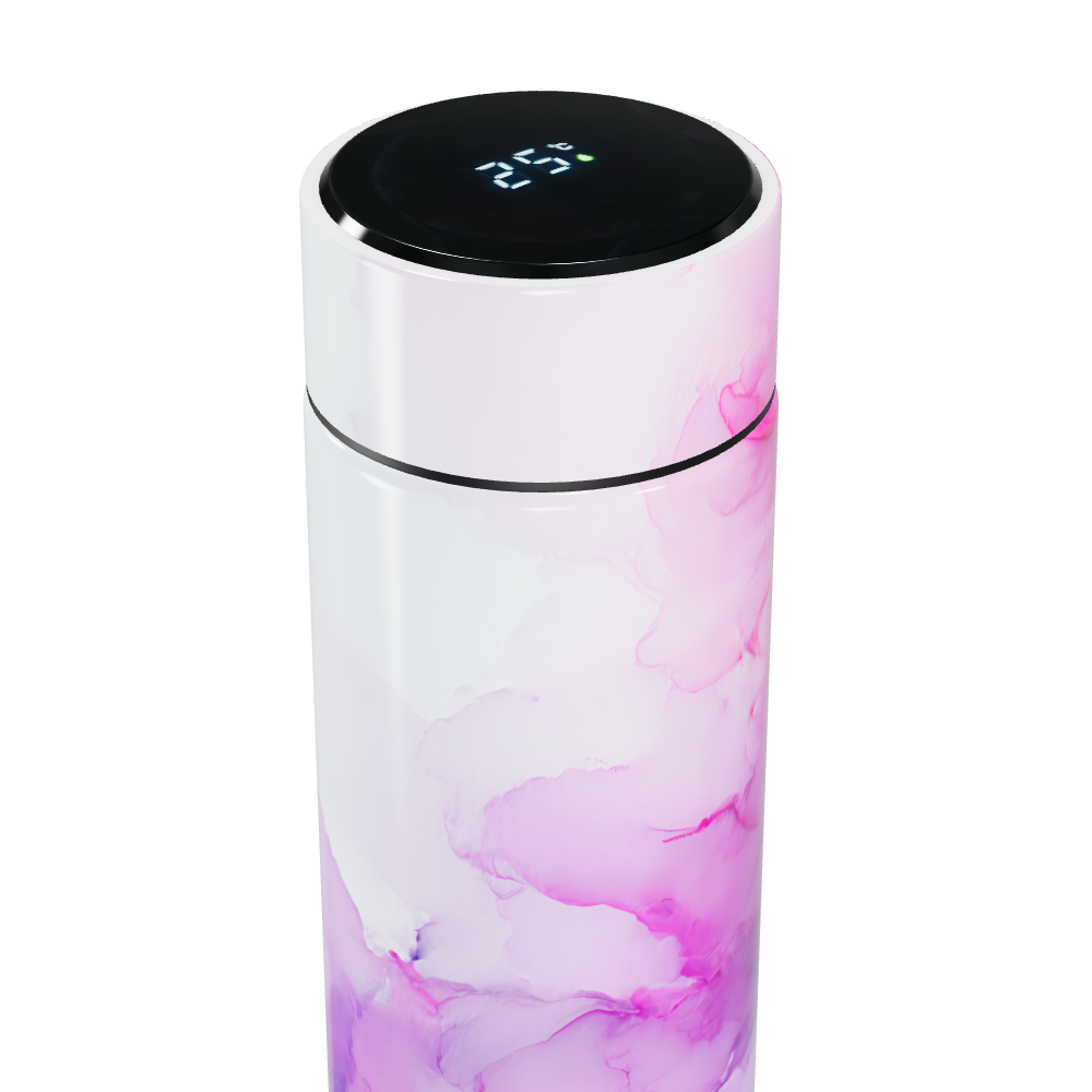 Garrafa Térmica Touch - Design Floral Rosa