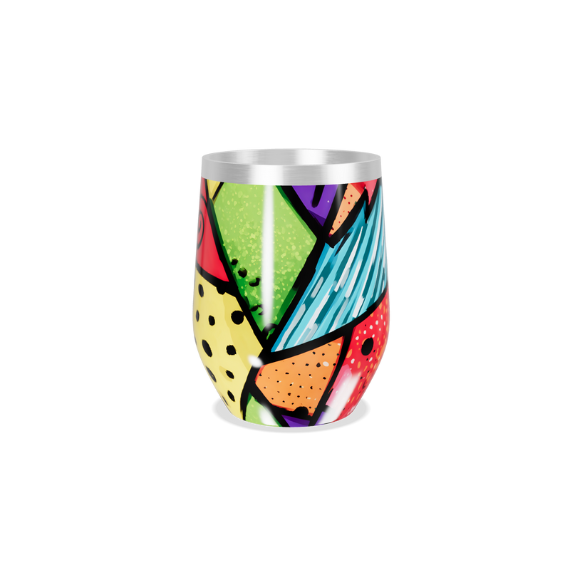 Copo Térmico Slim - Estampa Colorida Abstrata