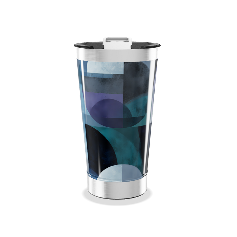 Copo Térmico - Arte Abstrata Azul