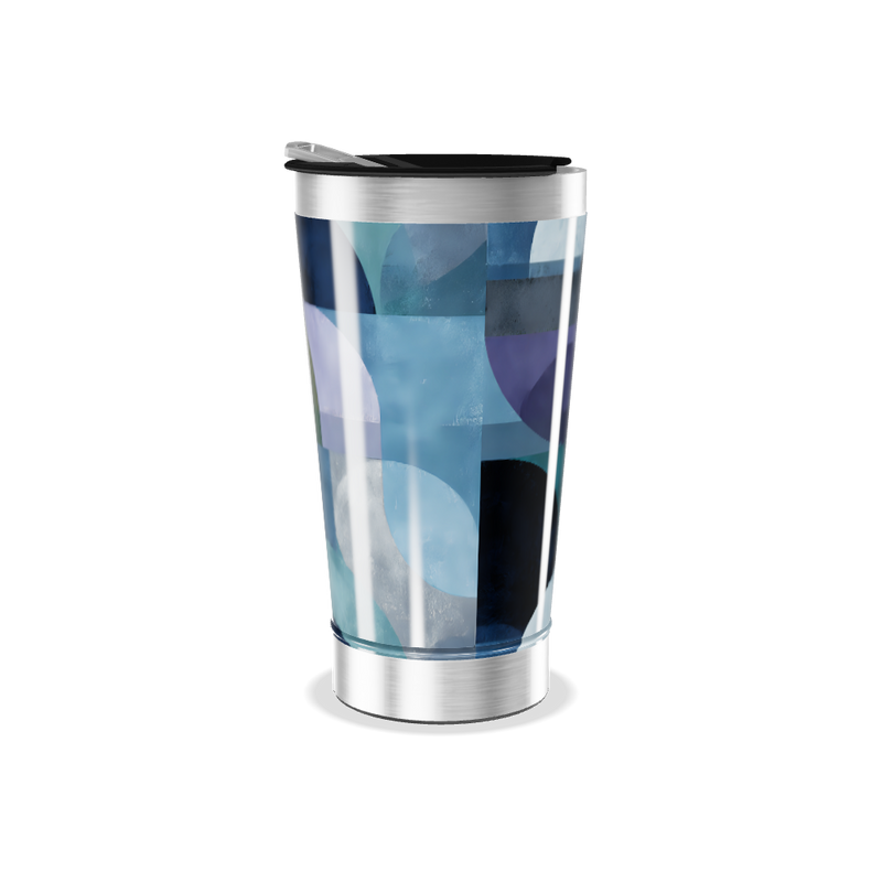 Copo Térmico - Arte Abstrata Azul