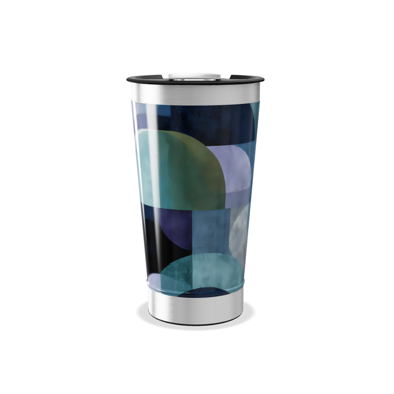 Copo Térmico - Arte Abstrata Azul