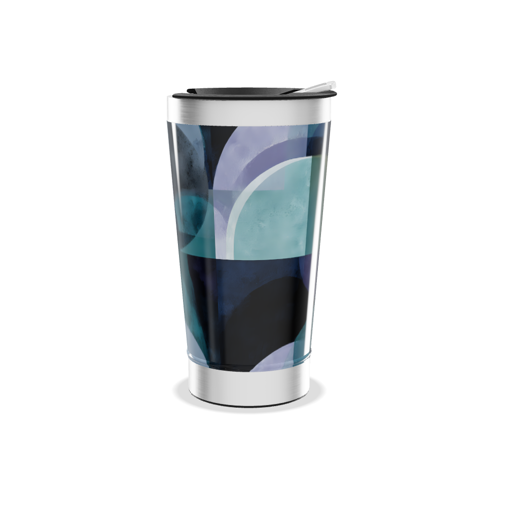 Copo Térmico - Arte Abstrata Azul