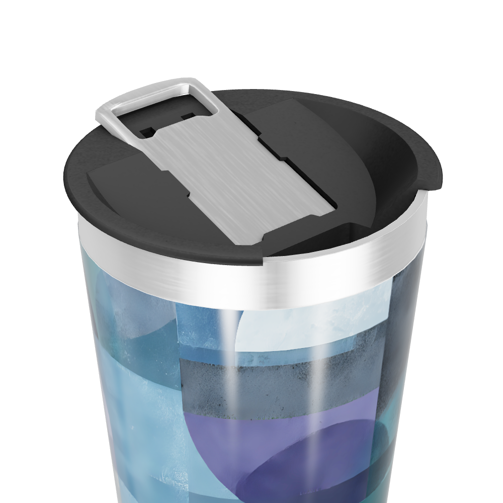 Copo Térmico - Arte Abstrata Azul