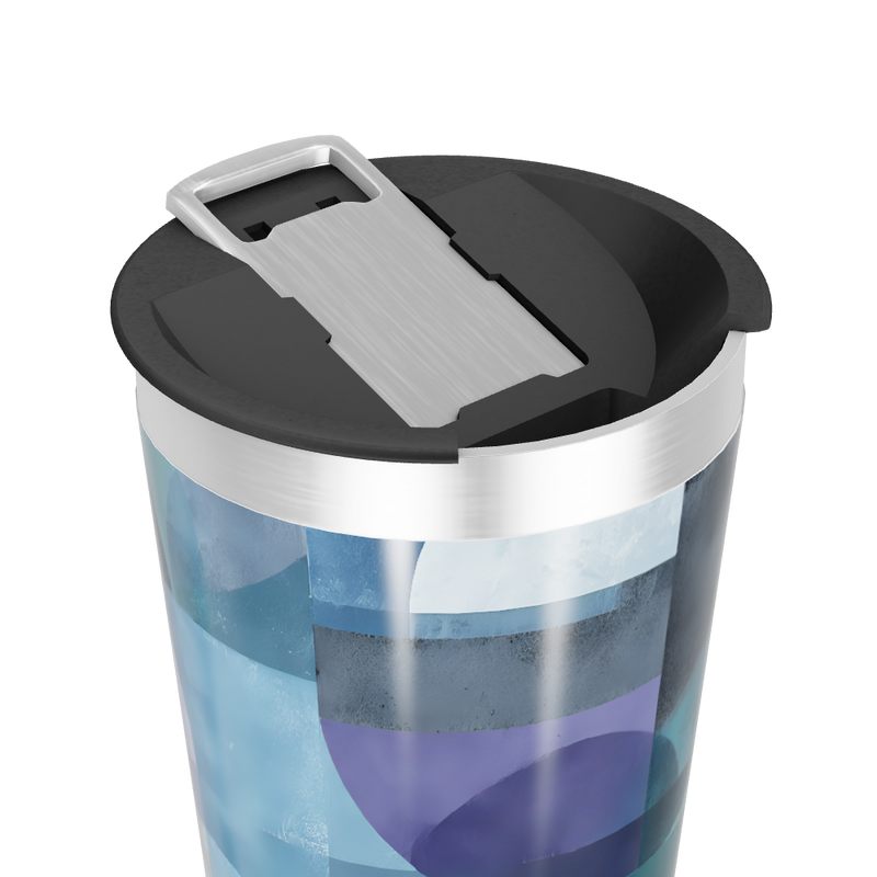 Copo Térmico - Arte Abstrata Azul