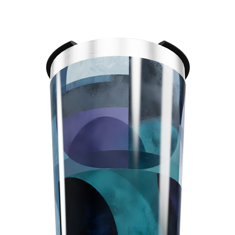 Copo Térmico - Arte Abstrata Azul