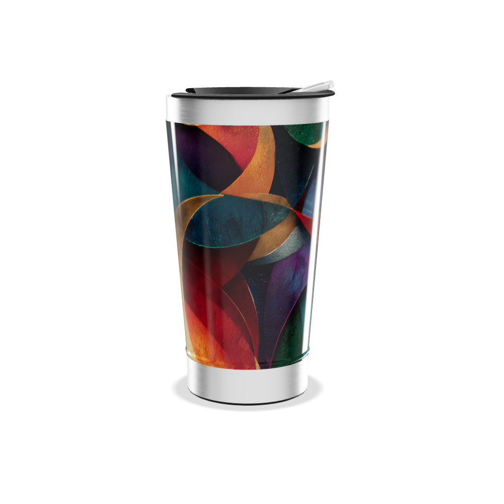 Copo Térmico - Estampa Abstrata Multicolorida