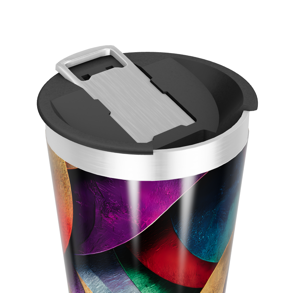 Copo Térmico - Estampa Abstrata Multicolorida