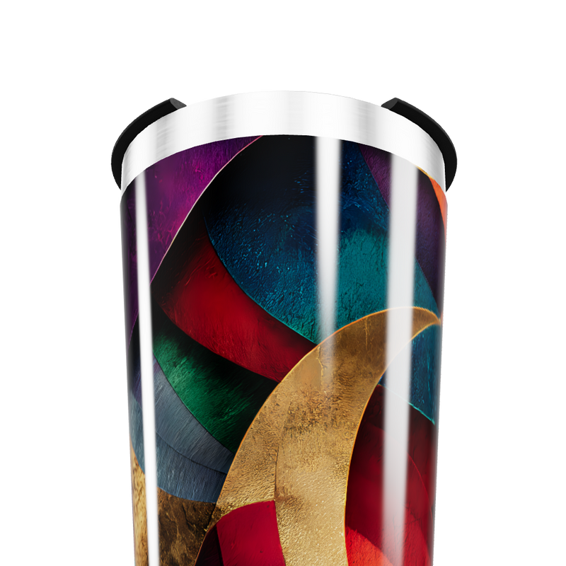 Copo Térmico - Estampa Abstrata Multicolorida