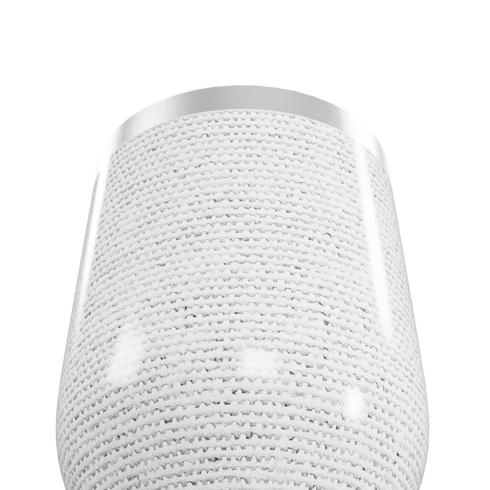 Copo Térmico Slim - Textura Branca Aço Inox