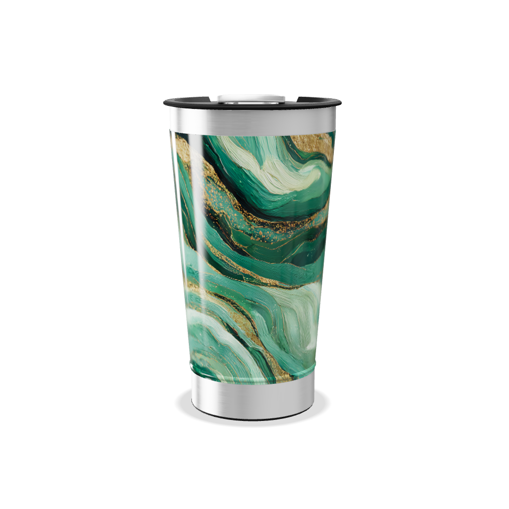 Copo Térmico - Estampa Verde Mármore