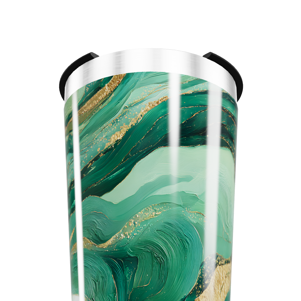 Copo Térmico - Estampa Verde Mármore