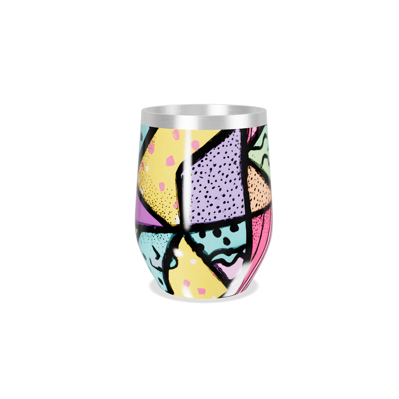 Copo Térmico Slim - Estampa Colorida Abstrata