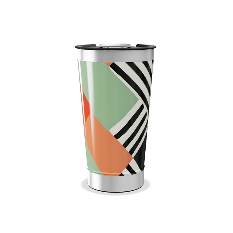Copo Térmico - Geométrico Colorido Inox