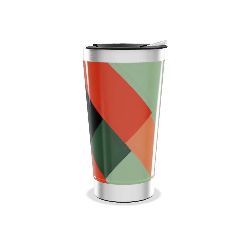 Copo Térmico - Geométrico Colorido Inox